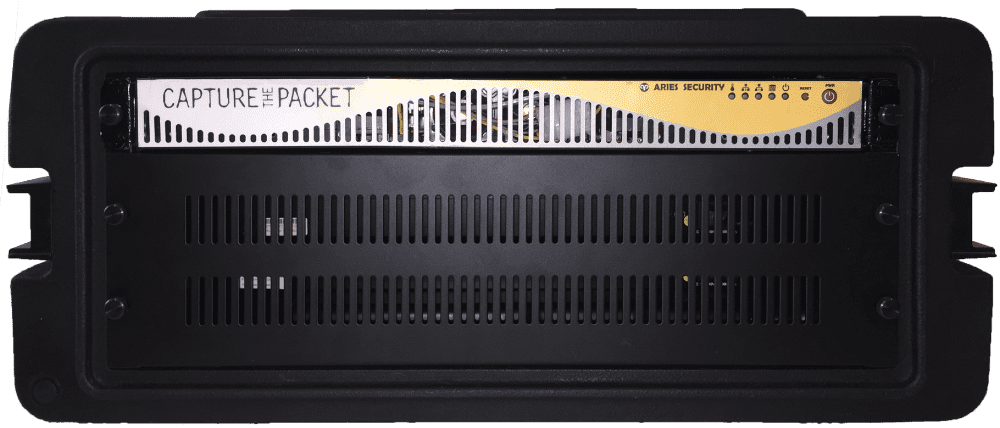 The Capture the Packet hardware product in its case. Capture the Packet in case